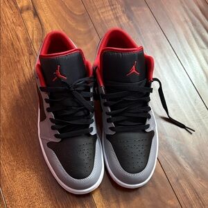 Black and Red Air Jordan Sneakers